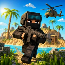Blocky Combat SWAT Desert War 아이콘